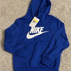 Nike Royal Blue Hoodie with White Logo